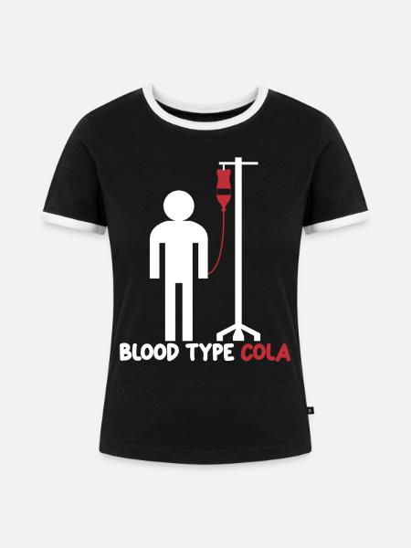 Cola Lemonade Softdrinks Softdrink - Frauen Kontrast-T-Shirt - Schwarz/Weiß