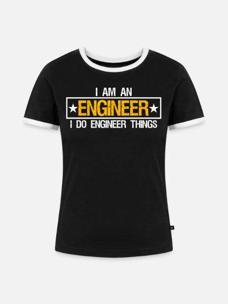 Mechanical Engineer Engineering - Frauen Kontrast-T-Shirt - Schwarz/Weiß