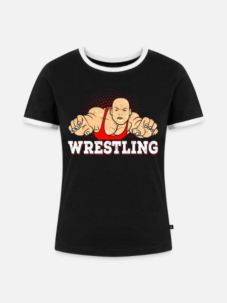 Wrestling - Frauen Kontrast-T-Shirt - Schwarz/Weiß