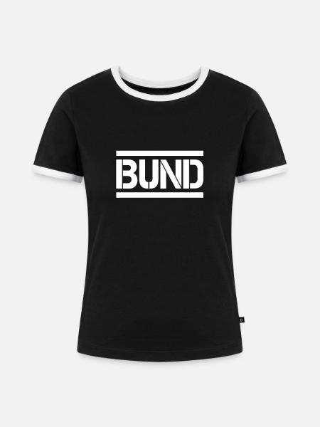 BUND - Frauen Kontrast-T-Shirt - Schwarz/Weiß