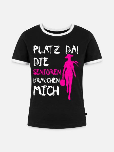 Altenpflegerin - Pflege - Frauen Kontrast-T-Shirt - Schwarz/Weiß