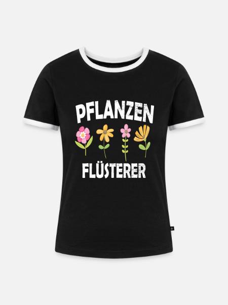 Gärtner - Frauen Kontrast-T-Shirt - Schwarz/Weiß