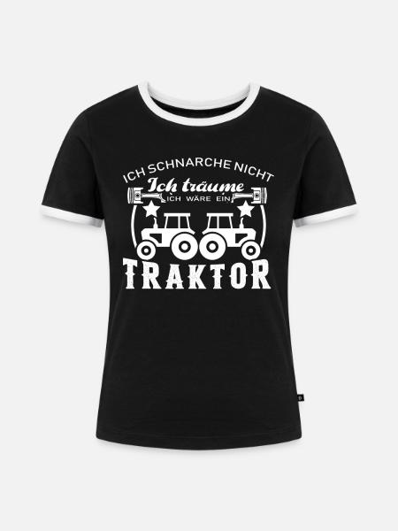 Ich schnarche nicht - Frauen Kontrast-T-Shirt - Schwarz/Weiß