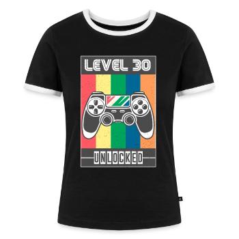 30.Geburtstag - Frauen Kontrast-T-Shirt - Schwarz/Weiß - Vorne - Selfina (174cm)