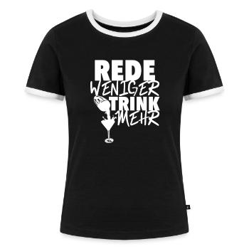 Barkeeper Bartender Spruch - Frauen Kontrast-T-Shirt - Schwarz/Weiß - Vorne - Selfina (174cm)