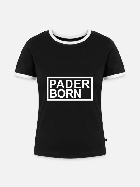 Paderborn Box - Frauen Kontrast-T-Shirt - Schwarz/Weiß
