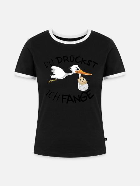 Hebamme Dankeschön Geschenk - Frauen Kontrast-T-Shirt - Schwarz/Weiß