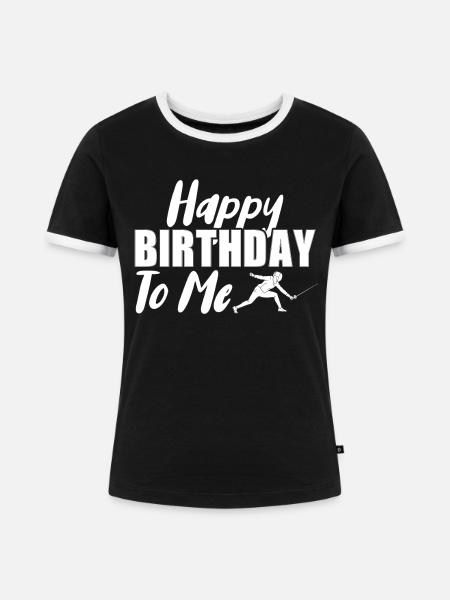 Fechten Degen Fechtduell Geschenkidee - Frauen Kontrast-T-Shirt - Schwarz/Weiß