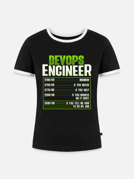 Devops Sys-Admin Entwickler - Frauen Kontrast-T-Shirt - Schwarz/Weiß