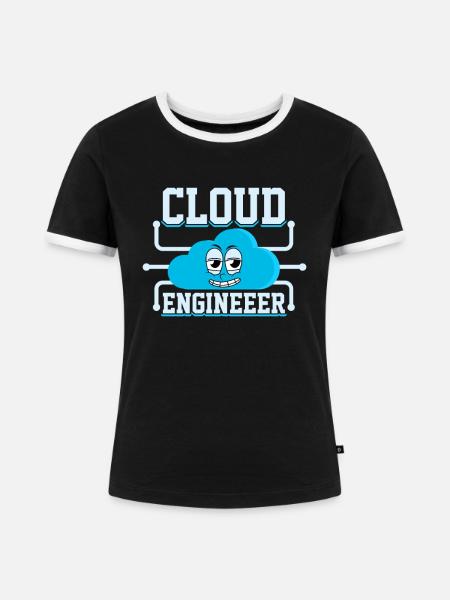 Cloud-Administrator Cloud-Devops - Frauen Kontrast-T-Shirt - Schwarz/Weiß