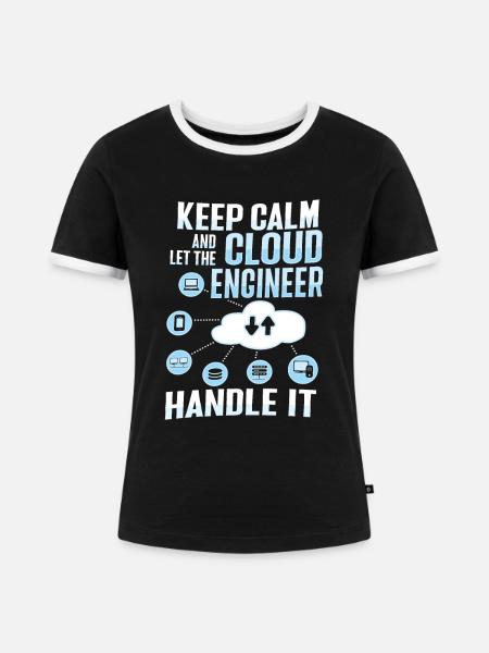Cloud-Administrator Cloud-Devops - Frauen Kontrast-T-Shirt - Schwarz/Weiß