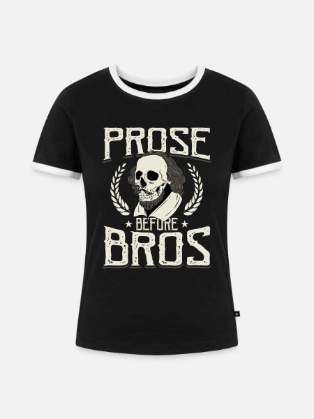 Shakespeare Literatur - Frauen Kontrast-T-Shirt - Schwarz/Weiß