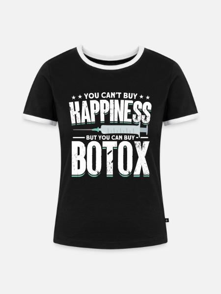 Botox - Frauen Kontrast-T-Shirt - Schwarz/Weiß