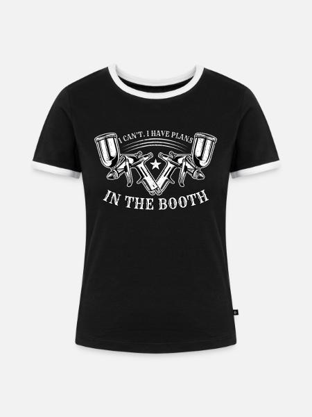 Autolackierer Fahrzeuglackierer Lackiererei - Frauen Kontrast-T-Shirt - Schwarz/Weiß