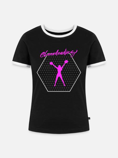 cheerleading - Frauen Kontrast-T-Shirt - Schwarz/Weiß