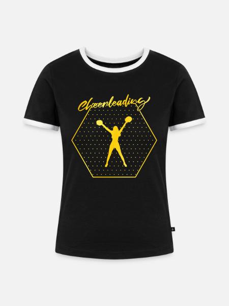 cheerleading - Frauen Kontrast-T-Shirt - Schwarz/Weiß