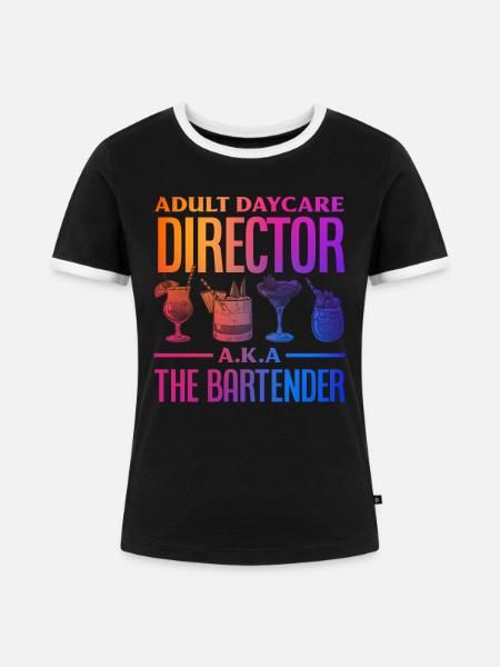 Barkeeper - Frauen Kontrast-T-Shirt - Schwarz/Weiß