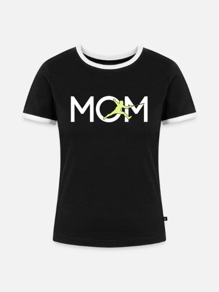 Fechten Papa - Frauen Kontrast-T-Shirt - Schwarz/Weiß