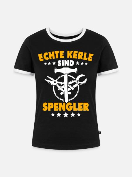 Spengler Spengeln Bauspengler - Frauen Kontrast-T-Shirt - Schwarz/Weiß