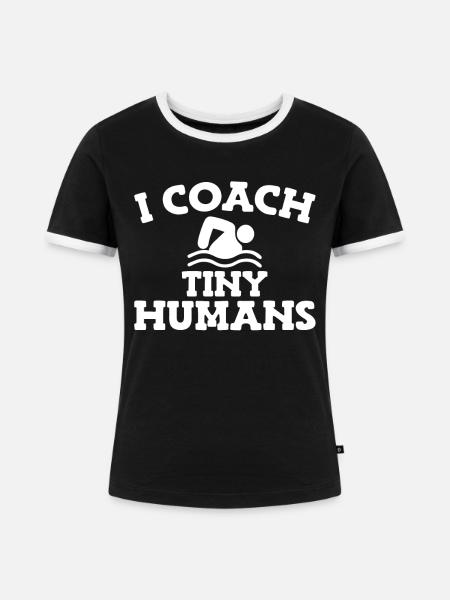 Schwimmer Schwimmen Spruch - Frauen Kontrast-T-Shirt - Schwarz/Weiß