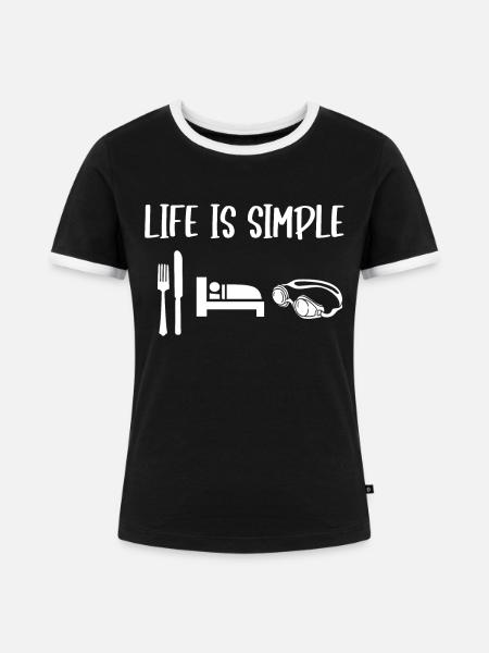 Schwimmer Schwimmen Spruch - Frauen Kontrast-T-Shirt - Schwarz/Weiß