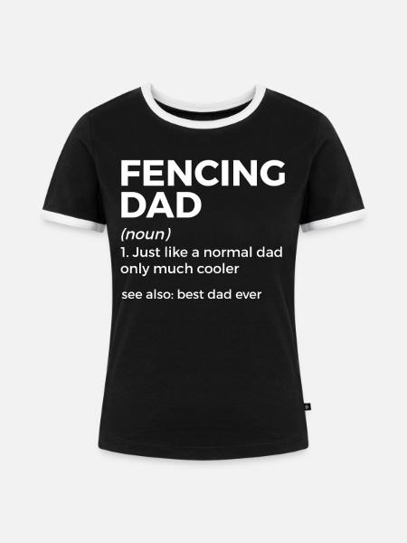 Fechten Degen Fechtduell Geschenkidee - Frauen Kontrast-T-Shirt - Schwarz/Weiß