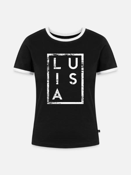 Luisa Minimalismus - Frauen Kontrast-T-Shirt - Schwarz/Weiß