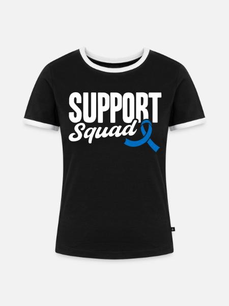 Support Squad - Frauen Kontrast-T-Shirt - Schwarz/Weiß