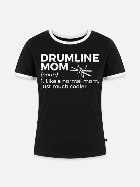Drumline Trommeln Geschenk - Frauen Kontrast-T-Shirt - Schwarz/Weiß