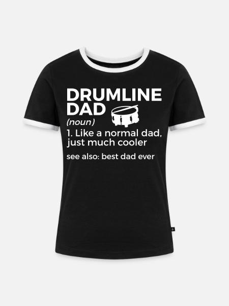 Drumline Trommeln Geschenk - Frauen Kontrast-T-Shirt - Schwarz/Weiß