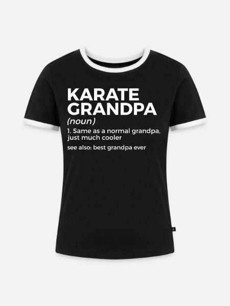 Karate - Frauen Kontrast-T-Shirt - Schwarz/Weiß
