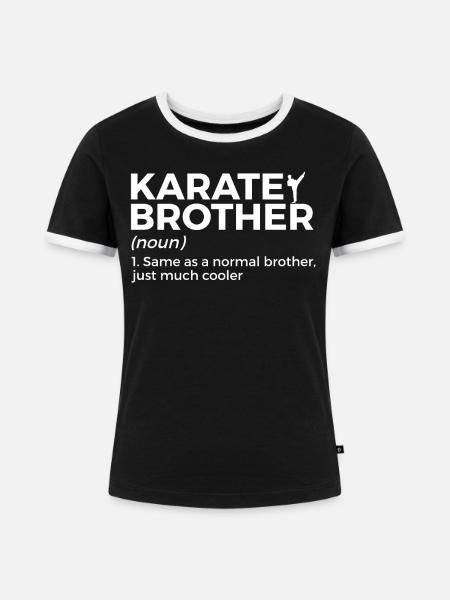 Karate - Frauen Kontrast-T-Shirt - Schwarz/Weiß