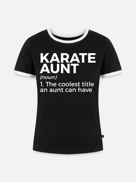 Karate - Frauen Kontrast-T-Shirt - Schwarz/Weiß