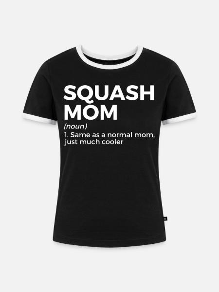Squash Spieler - Frauen Kontrast-T-Shirt - Schwarz/Weiß