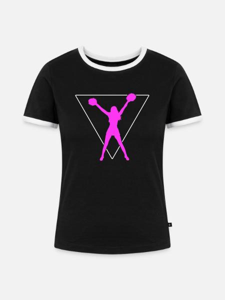 cheerleading - Frauen Kontrast-T-Shirt - Schwarz/Weiß