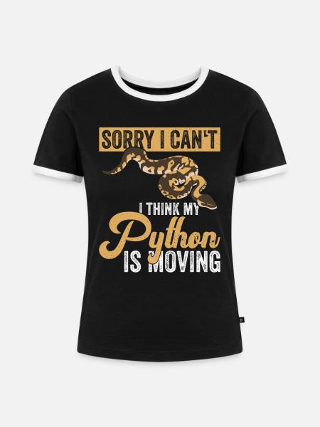 Königspython Banane Königspython - Frauen Kontrast-T-Shirt - Schwarz/Weiß