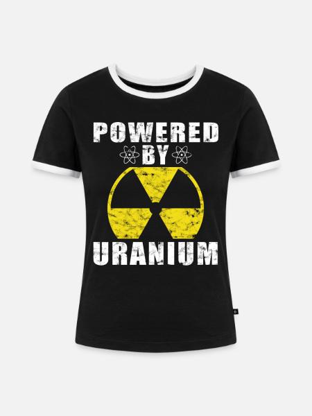 Kernkraft - Stolzer Nuklearingenieur - Frauen Kontrast-T-Shirt - Schwarz/Weiß