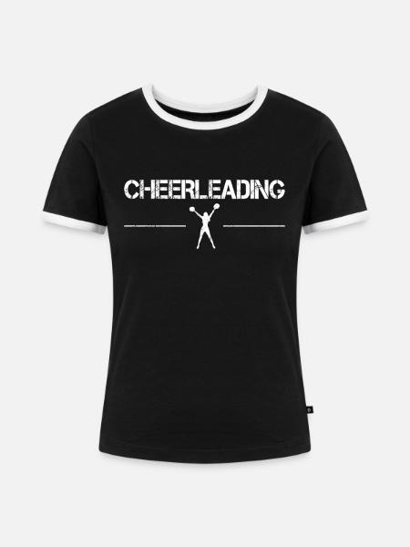 Cheerleading - Frauen Kontrast-T-Shirt - Schwarz/Weiß