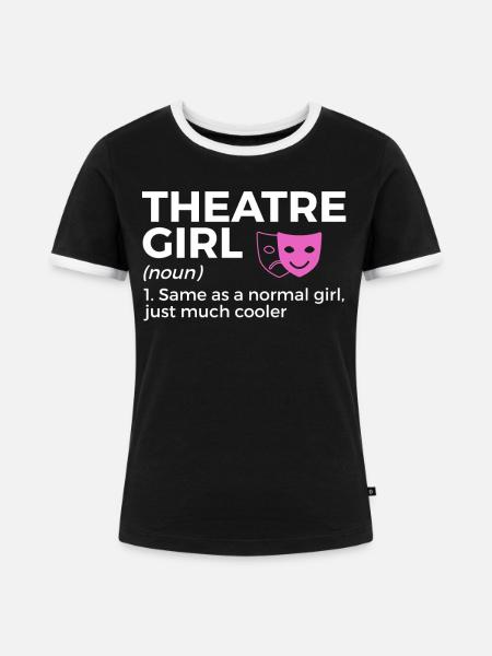 Theater Schauspieler - Frauen Kontrast-T-Shirt - Schwarz/Weiß