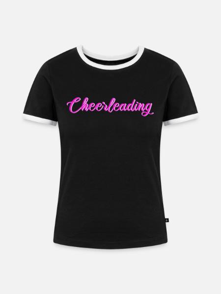 Cheerleading - Frauen Kontrast-T-Shirt - Schwarz/Weiß