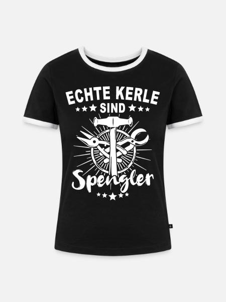 Spengler Beruf Karosseriespengler Sprüche - Frauen Kontrast-T-Shirt - Schwarz/Weiß
