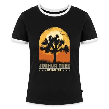 Touristenort Joshua Tree National Park Amerika - Frauen Kontrast-T-Shirt - Schwarz/Weiß - Vorne - Selfina (174cm)