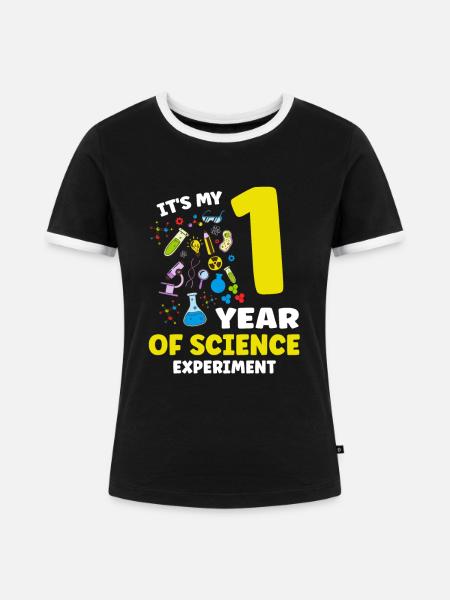 Es Ist Mein 1-jähriger - Frauen Kontrast-T-Shirt - Schwarz/Weiß