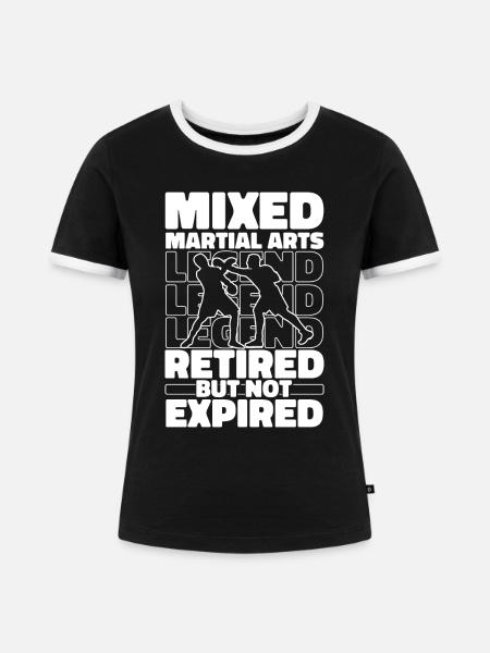 Mixed Martial Arts Im Ruhestand - Frauen Kontrast-T-Shirt - Schwarz/Weiß