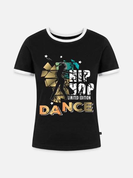 Hip Hop Dance - Frauen Kontrast-T-Shirt - Schwarz/Weiß