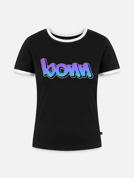 Bonn - Frauen Kontrast-T-Shirt - Schwarz/Weiß