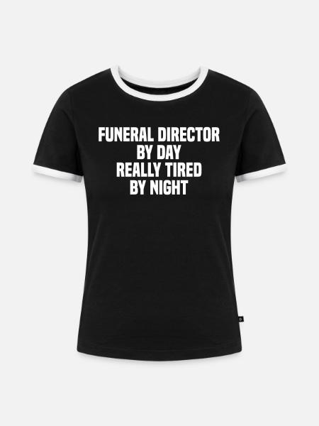 Bestatter Beerdigung - Frauen Kontrast-T-Shirt - Schwarz/Weiß
