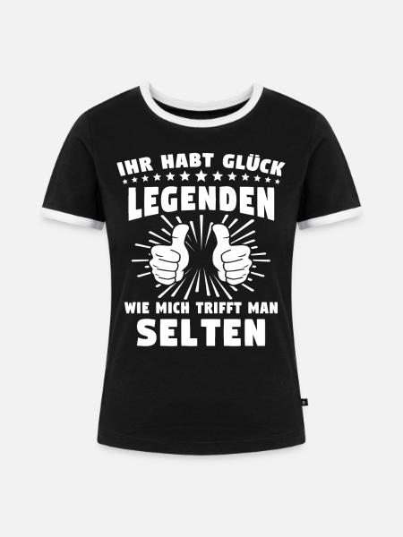 Legende Legenden - Frauen Kontrast-T-Shirt - Schwarz/Weiß