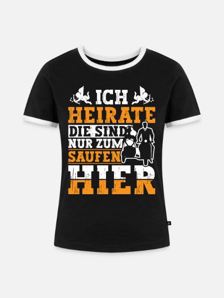 Ich Heirate Junggesellenabschied - Frauen Kontrast-T-Shirt - Schwarz/Weiß
