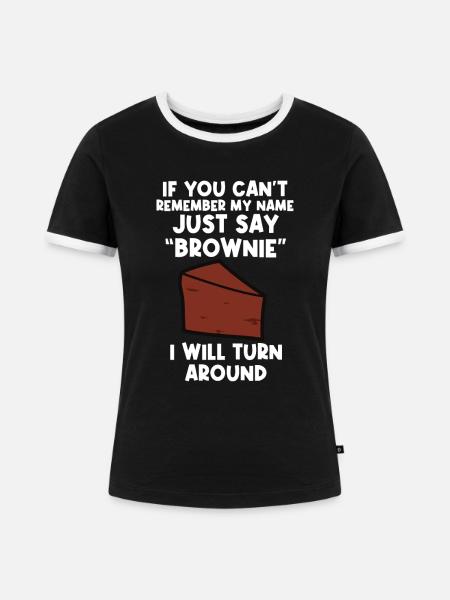 Brownies Bake Schokolade Brownie Baker - Frauen Kontrast-T-Shirt - Schwarz/Weiß